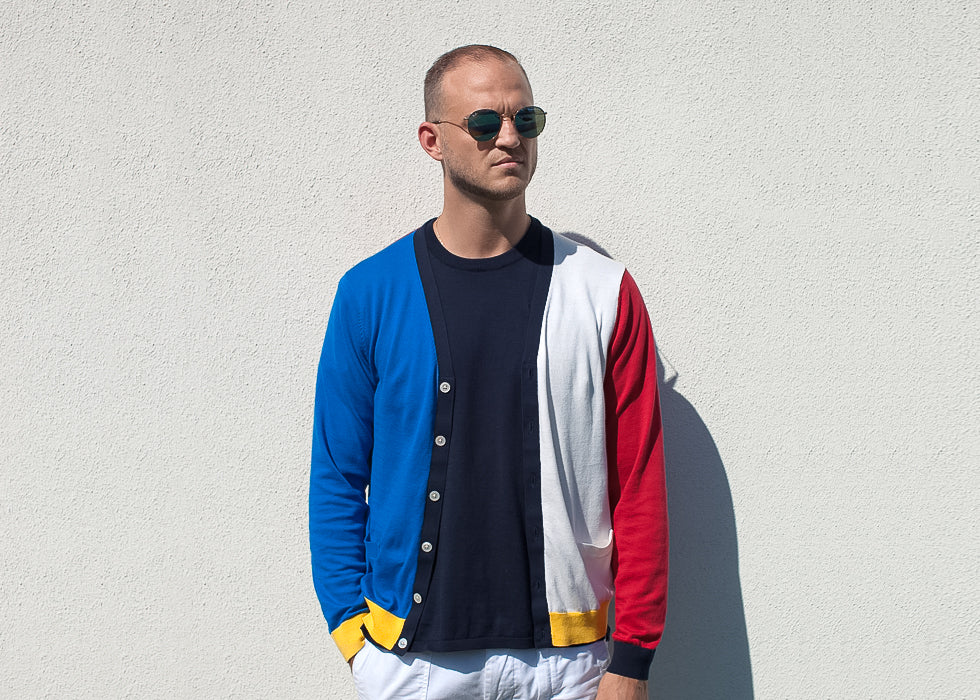 Nile Lundgren in Meticulous Knitwear Woodstock Cardigan 