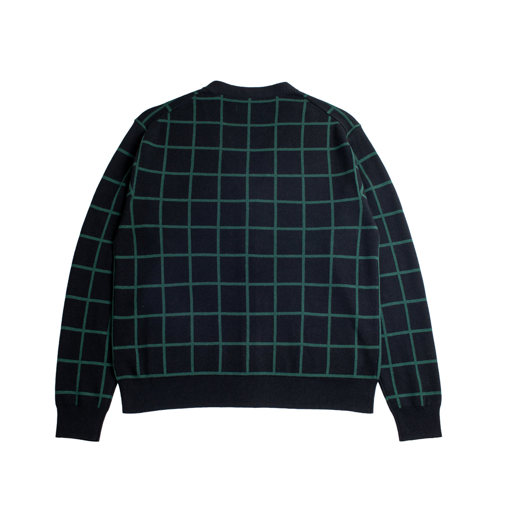 Woodstock Cardigan Black/Green Window Pane