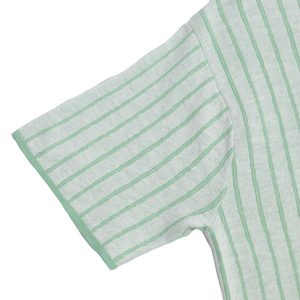 Jacquard Lounge Mint Green Pinstripes Shirt