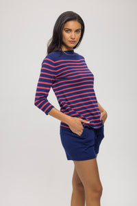 Breton Blue with Nantucket Red Stripes Shirt